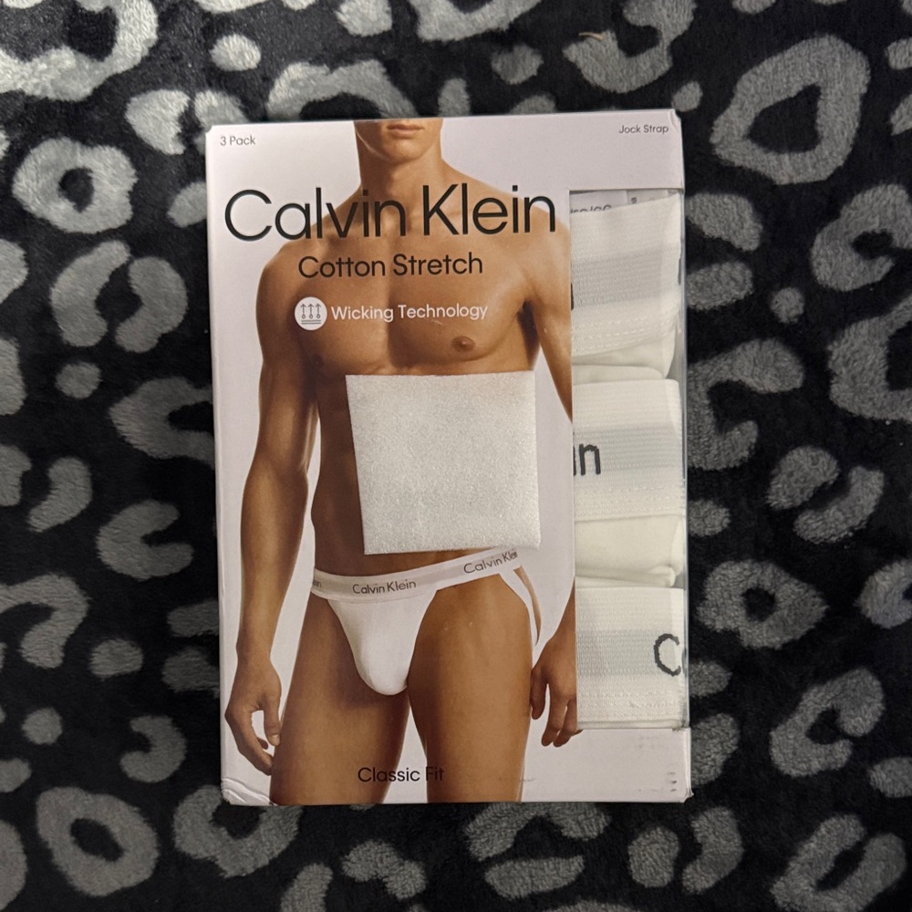 Calvin Klein Cotton Stretch Jock Straps in White
